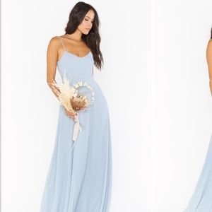 Show Me Your MuMu Faith Maxi Dress - Steel Blue